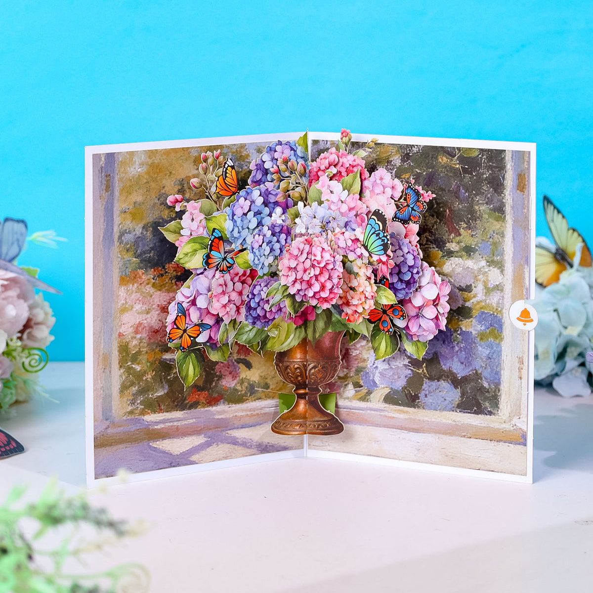 Hydrangea Vase 3D Pop Up Card