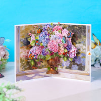 Hydrangea Vase 3D Pop Up Card
