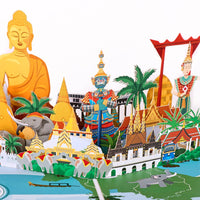 City Cityscape Greeting Card Thailand