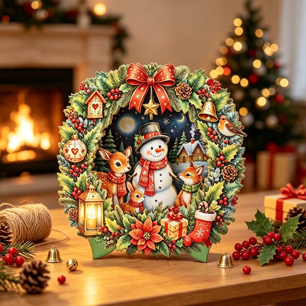 Christmas Beach Double Door Pop Up Card