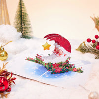Santa Claus Crescent Moon 3D Pop Up Card