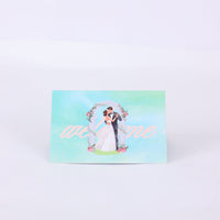 White Rose Wedding 3D Pop Up Card