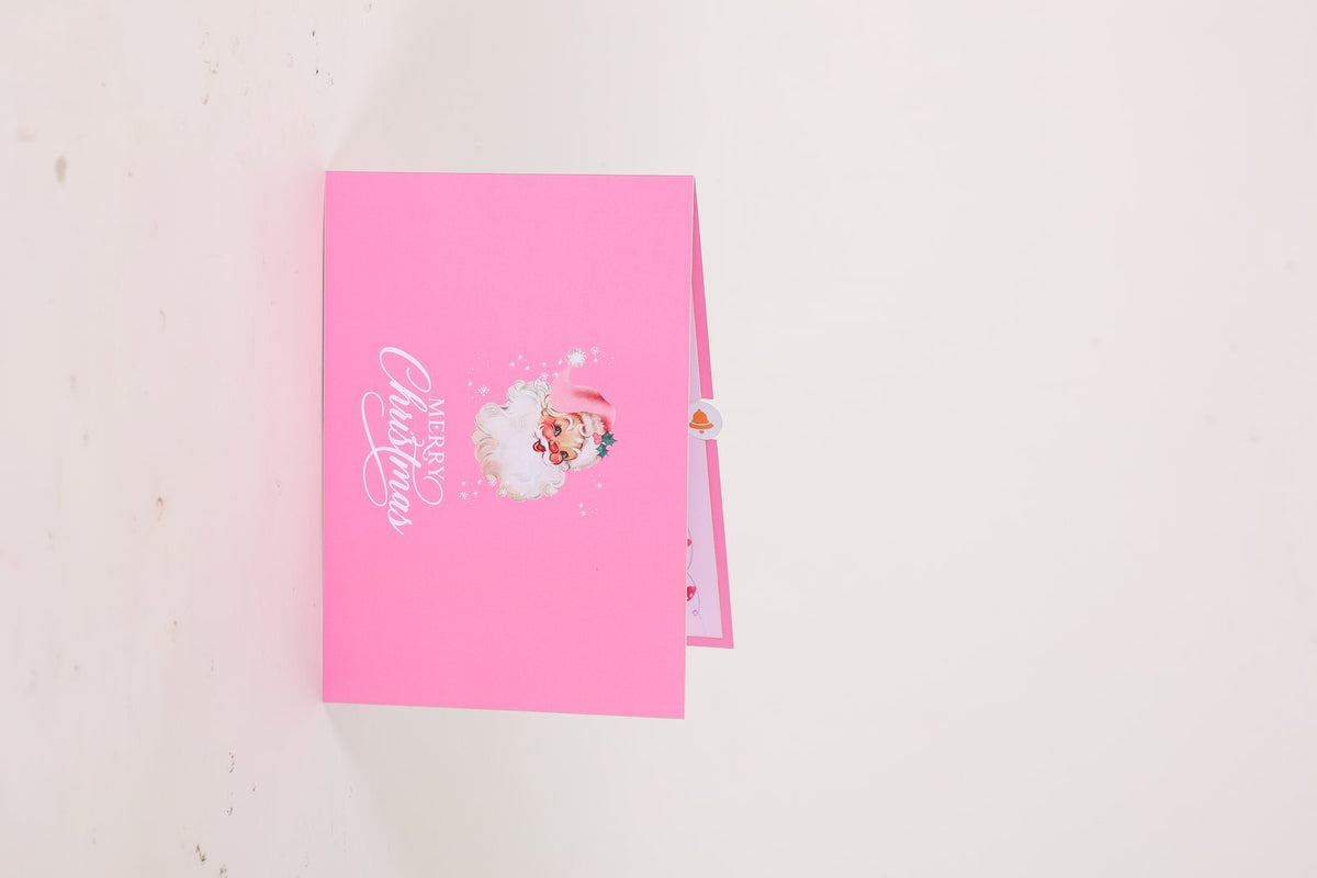 Pink Christmas Tree Greeting Card