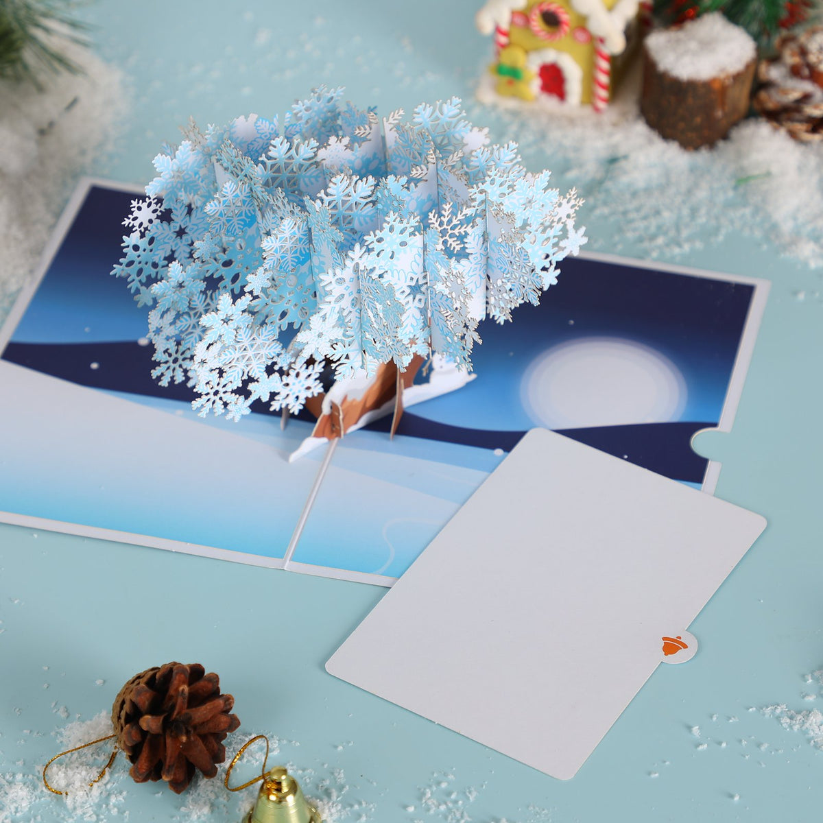 Paper-Cut Christmas Tree Flip Pop Up Card