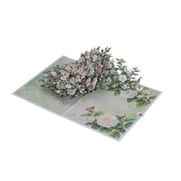 White Camellia 3D Pop Up Card