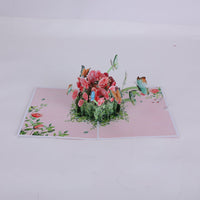 Rose Butterfly Flowering Shrubs Greeting Card