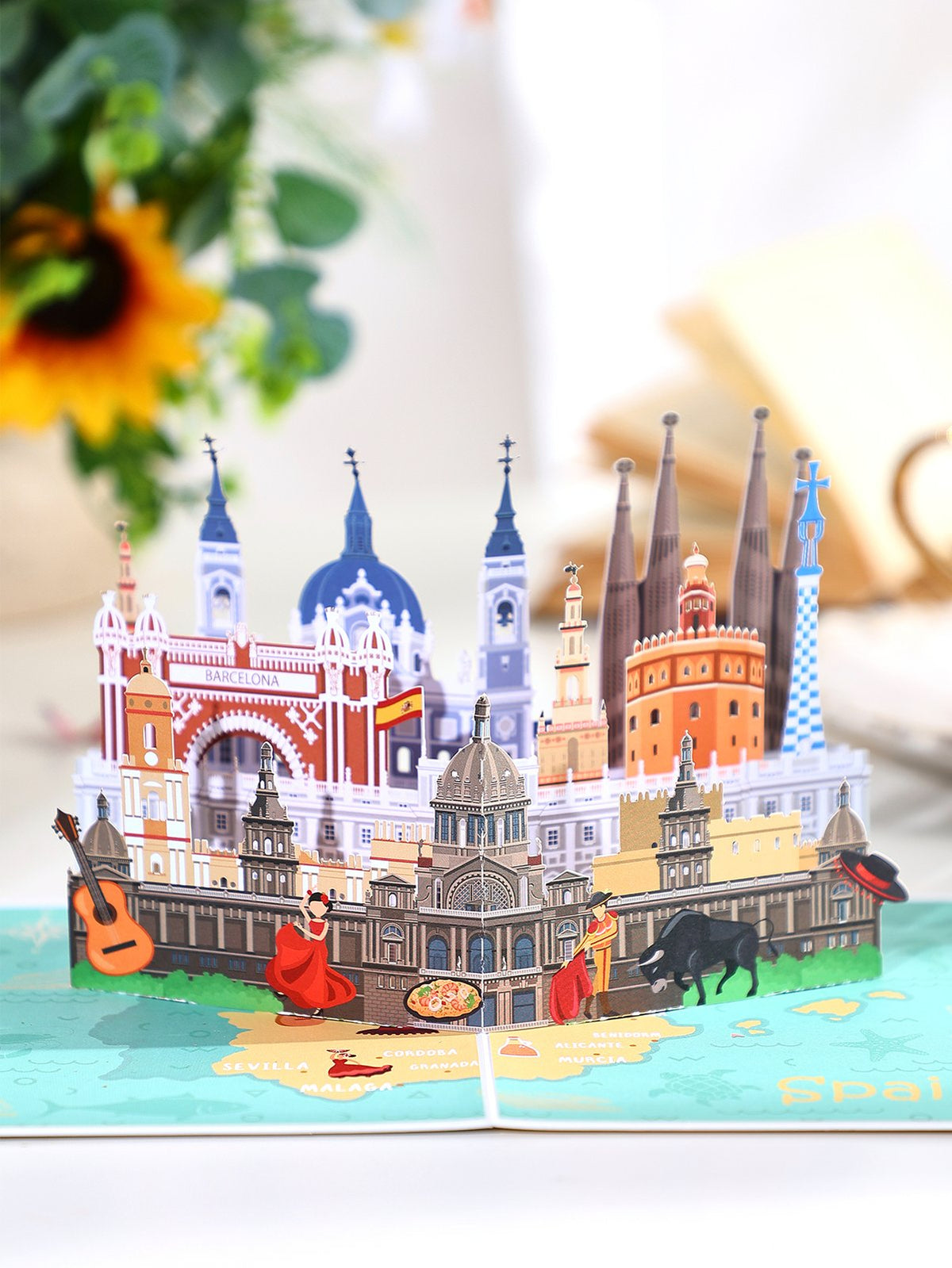 City Cityscape Greeting Card Spain