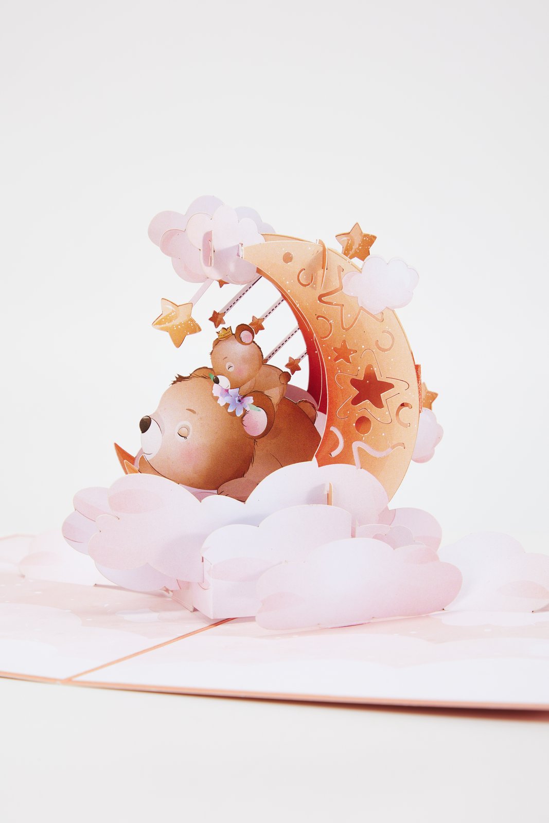 Crescent Moon Bear 3D Pop Up Card