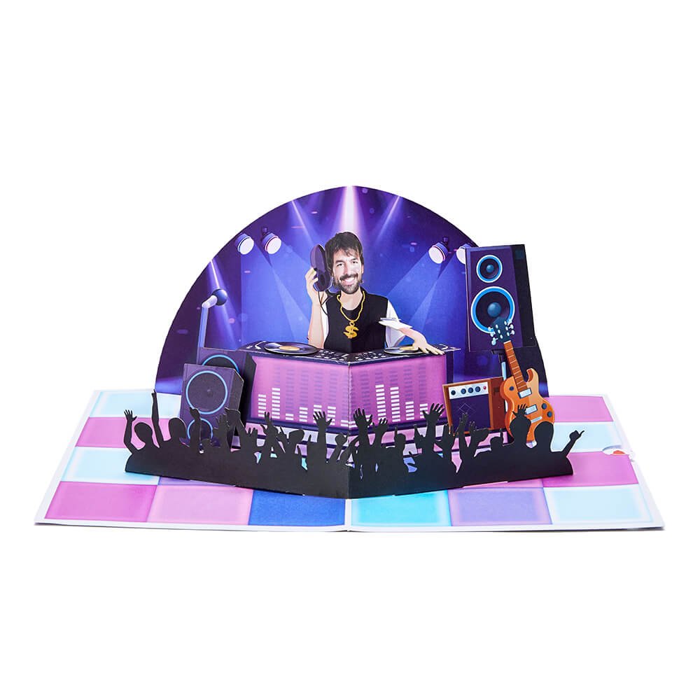 Hip Hop DJ Personalized 3D Pop Up Card