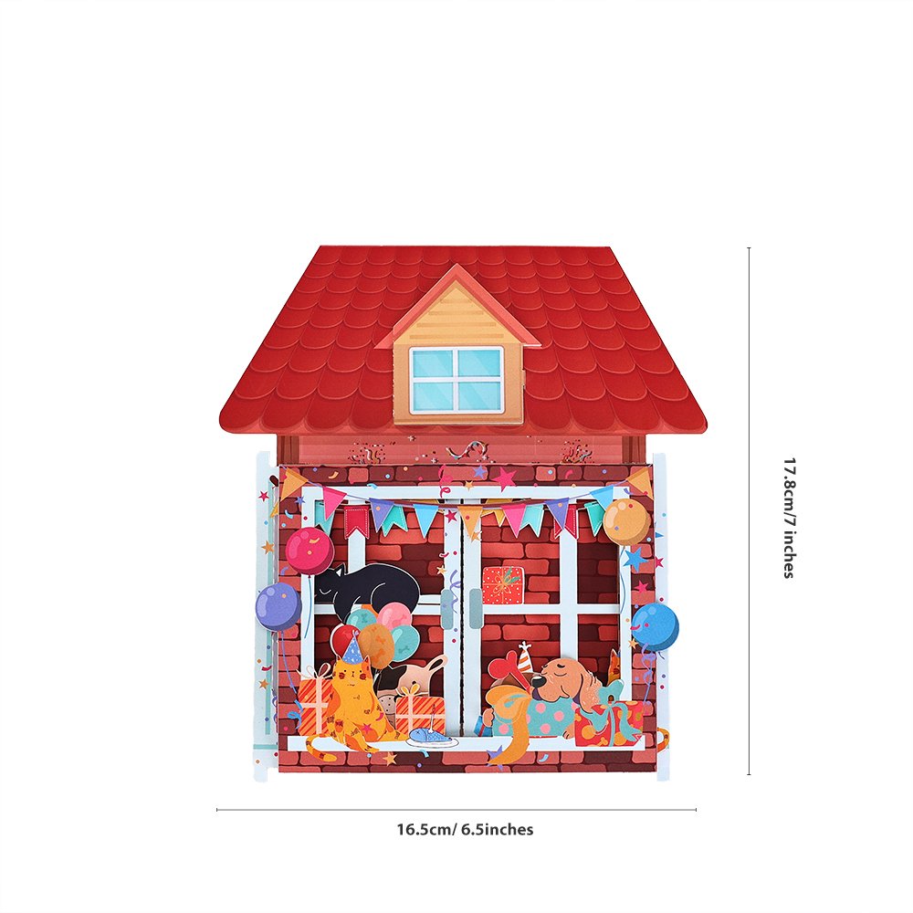 Beloved Pet Birthday Party 3D Pop Up Card
