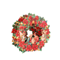 Red Nativity Floral Wreath Ornament