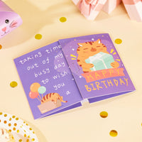 Purple Hamster Birthday 3D Pop Up Card