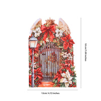 Christmas Floral Door 3D Pop Up Card