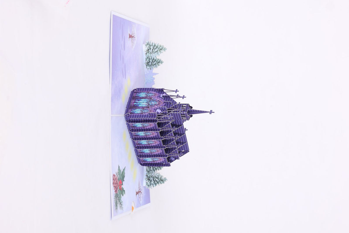 Blue Cathedral 3D Pop Up Card
