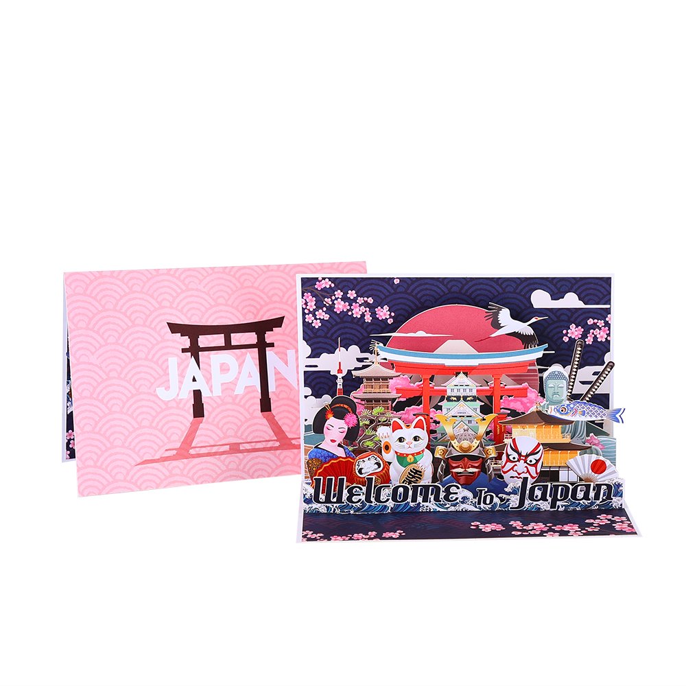 90° Japan City 3D Pop Up Card