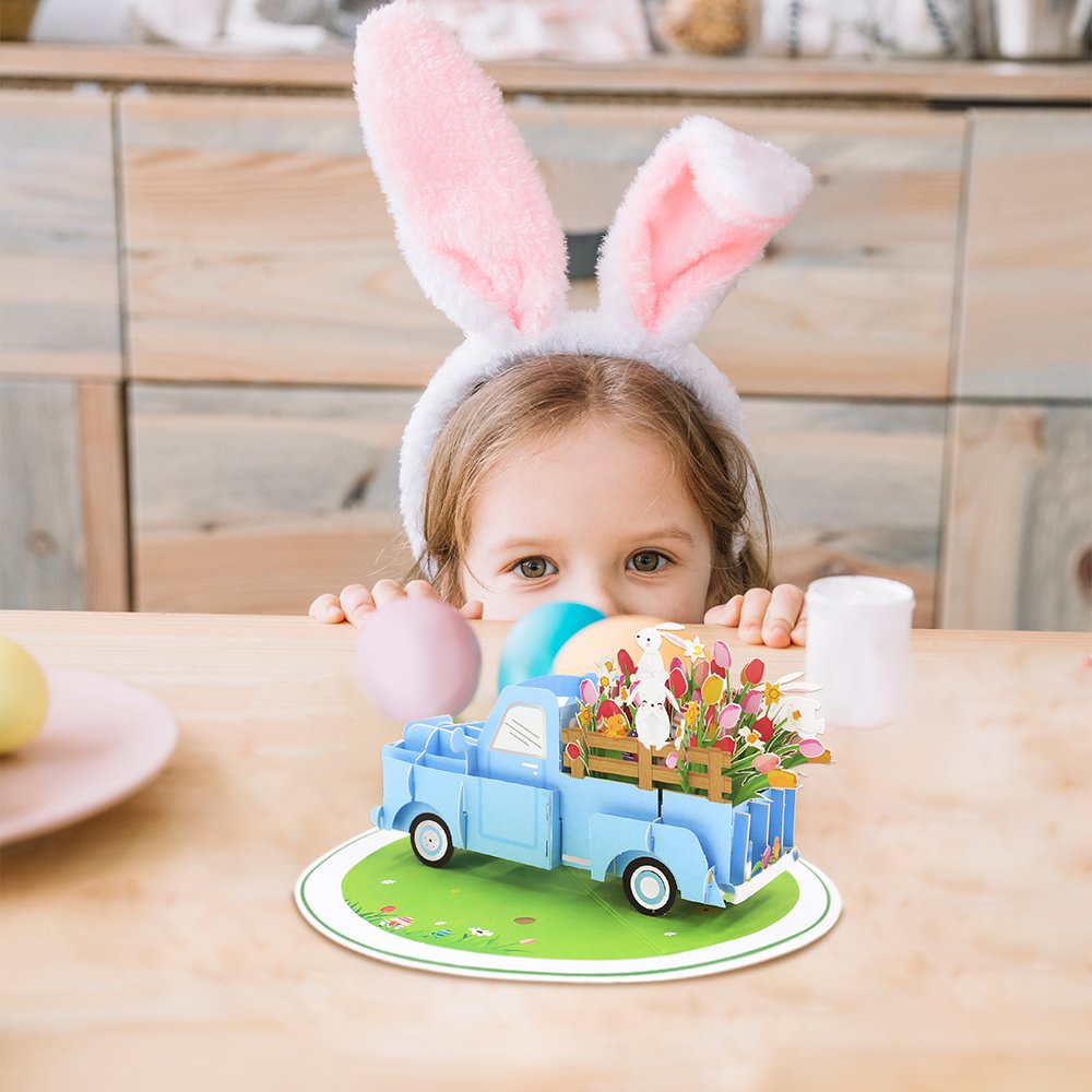 Easter Truck 3D Pop Up Card