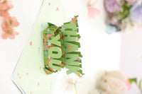 Green Thank You Flip Pop Up Card