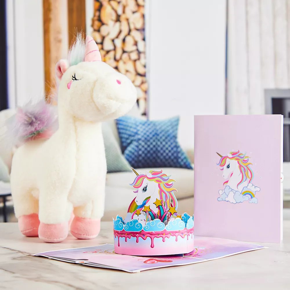 Unicorn Cake 3D Pop Up Card