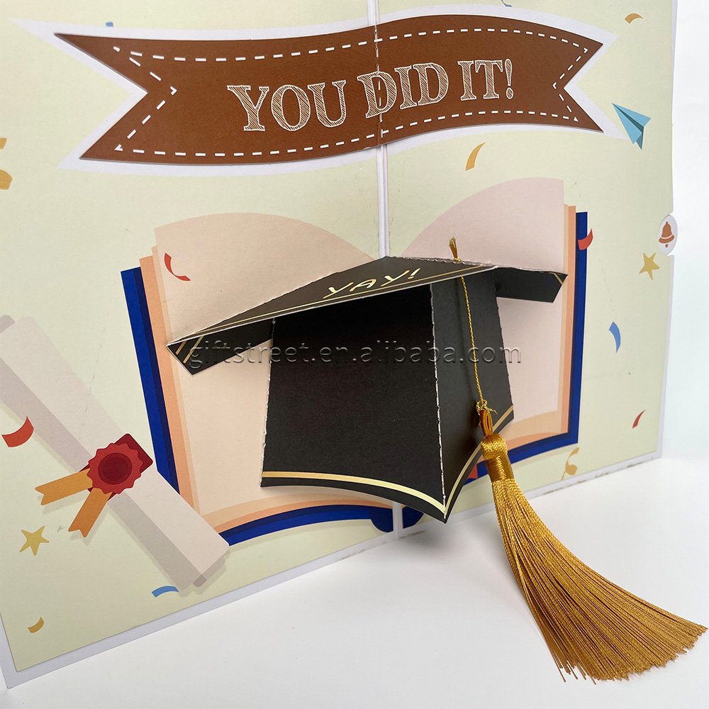 Graduation Hat 3D Pop Up Card