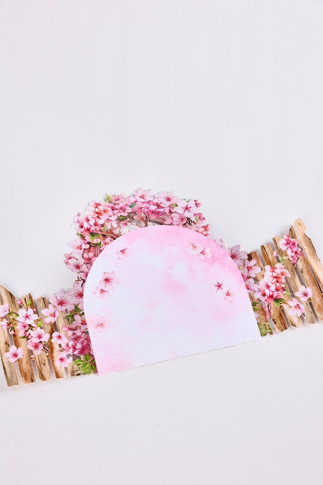 Cherry Blossom Deer Double Door Card
