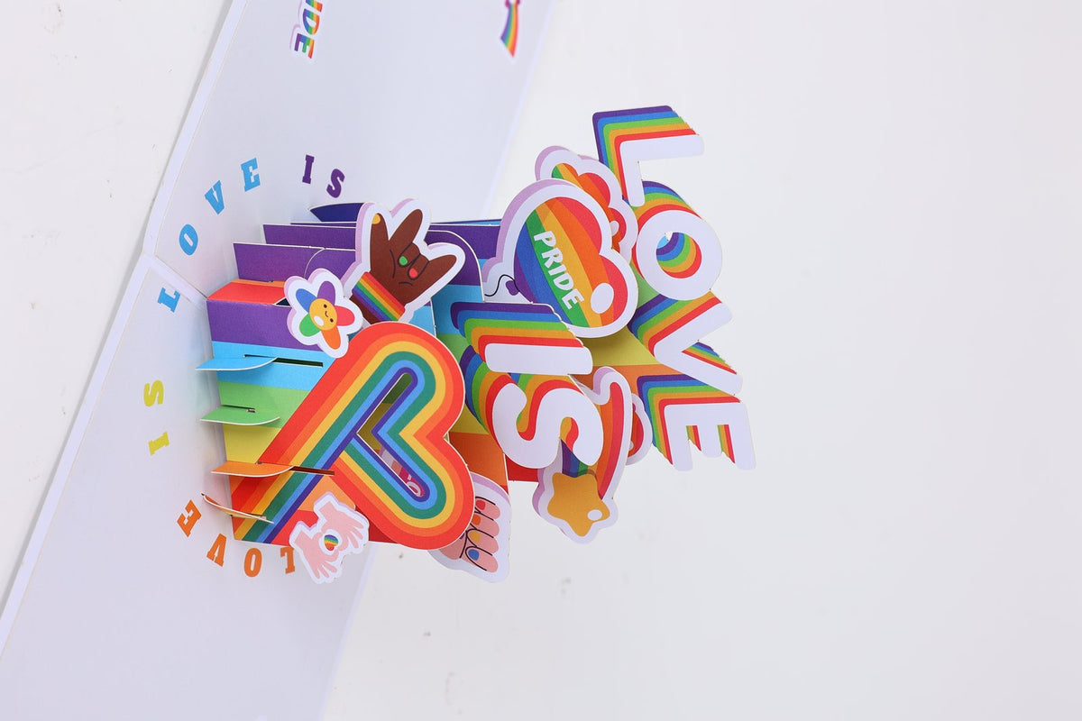 LGBT Pride Valentine's Day 3D Pop Up Card