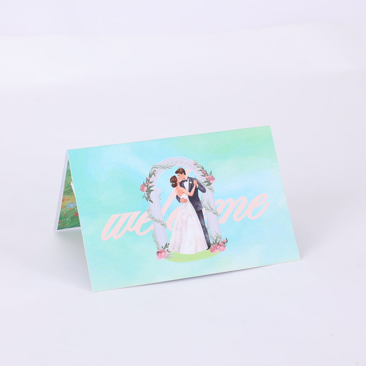 White Rose Wedding 3D Pop Up Card