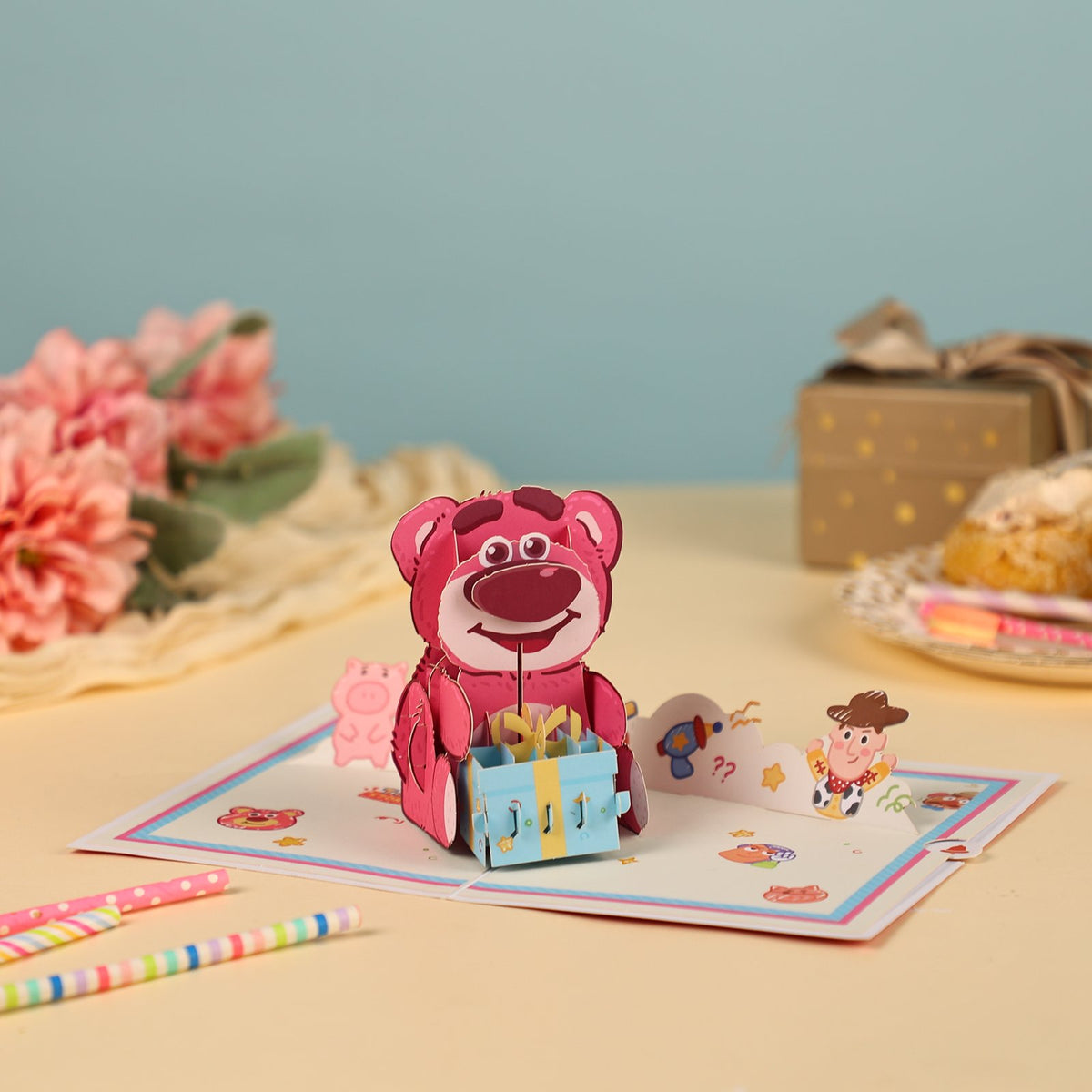Strawberry Bear Greeting Card