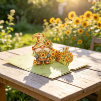 Sunflower Gnome Greeting Card
