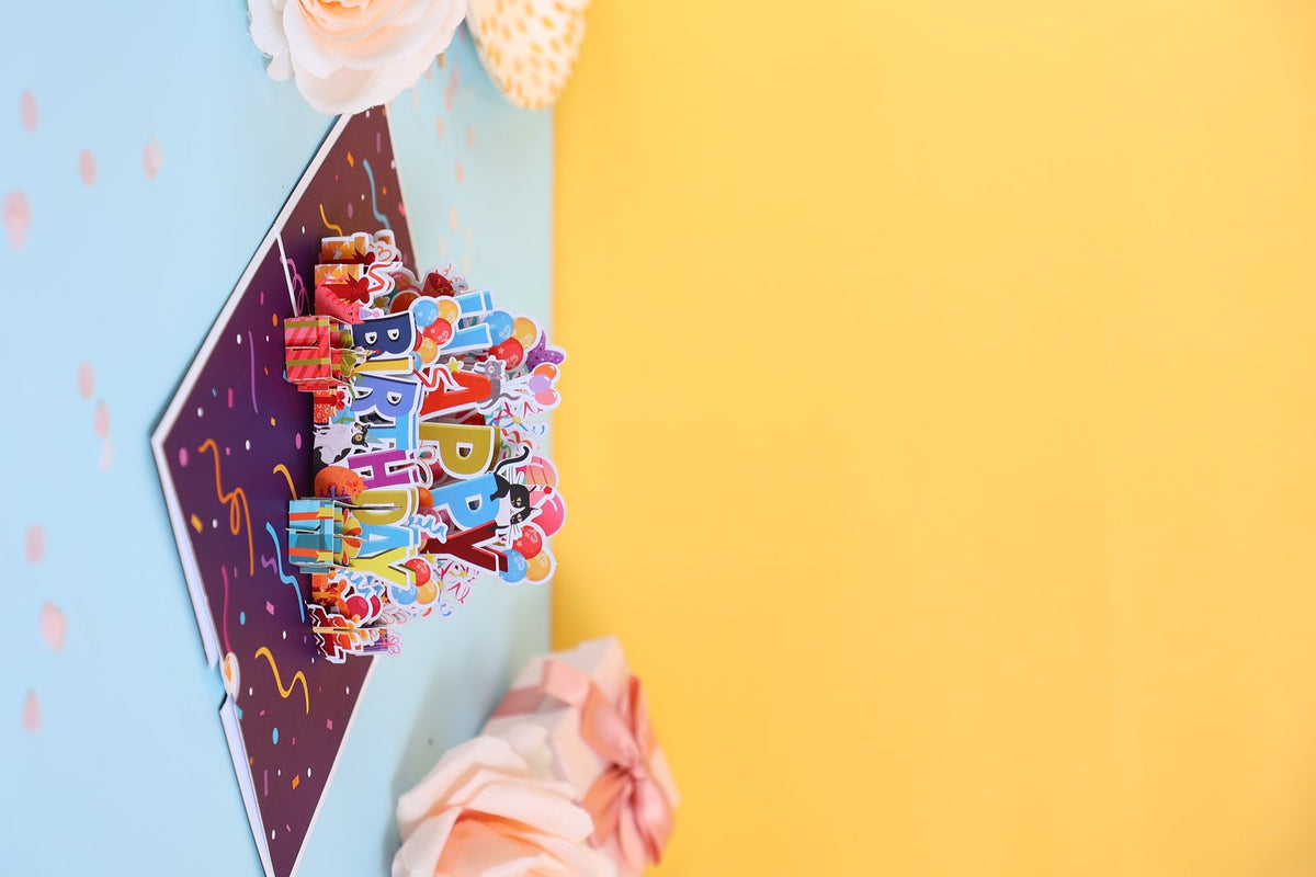 Letter Balloons Birthday Greeting Card