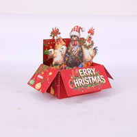 Christmas Rooster Box Card