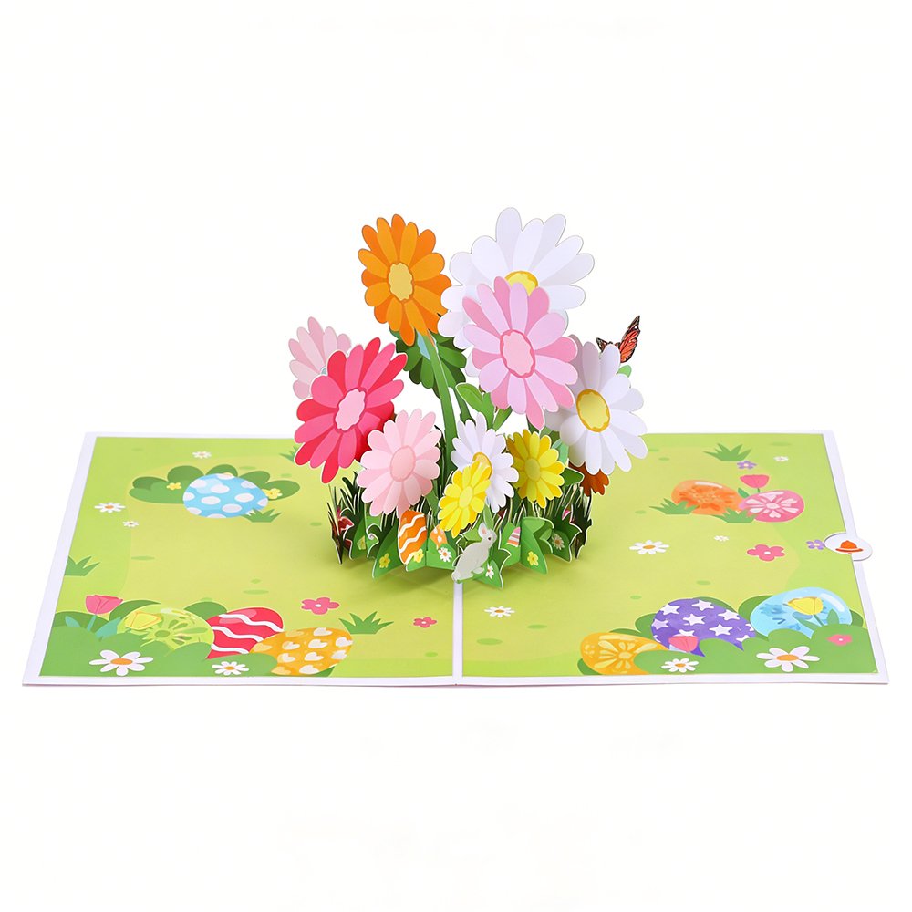 Easter Pink Easter Egg Flip Pop Up Card