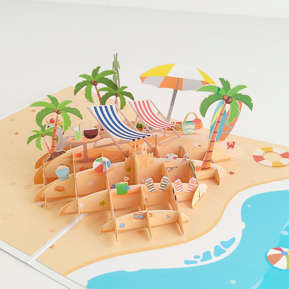 Beach 3D Pop Up Card