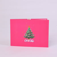 Pink Christmas Tree Greeting Card