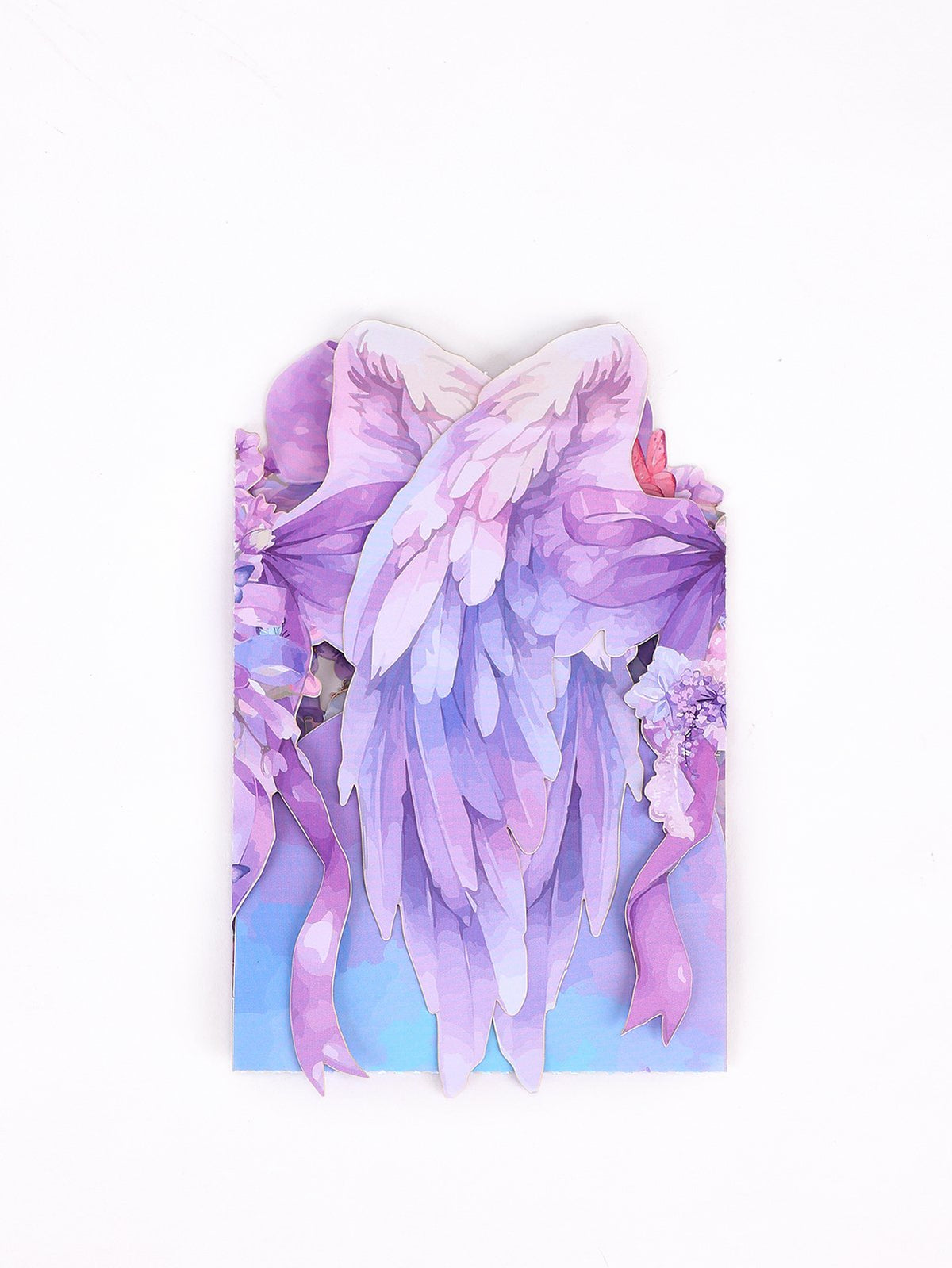 Purple Angel Wings 3D Pop Up Card