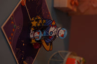 Space Cat Music 3D Pop Up Card