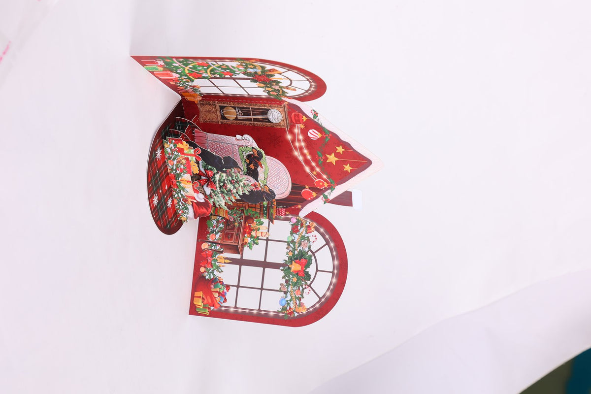 Christmas Window Scene 3D Pop Up Card