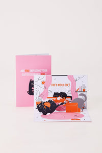 90° Cat Birthday Greeting Card