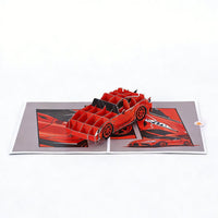 Race Car Speed Flip Pop Up Card