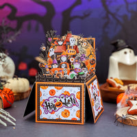 Halloween Gnome Box Orange Card