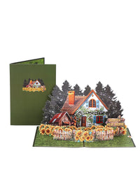 Sunflower Cottage 3D Pop Up Card