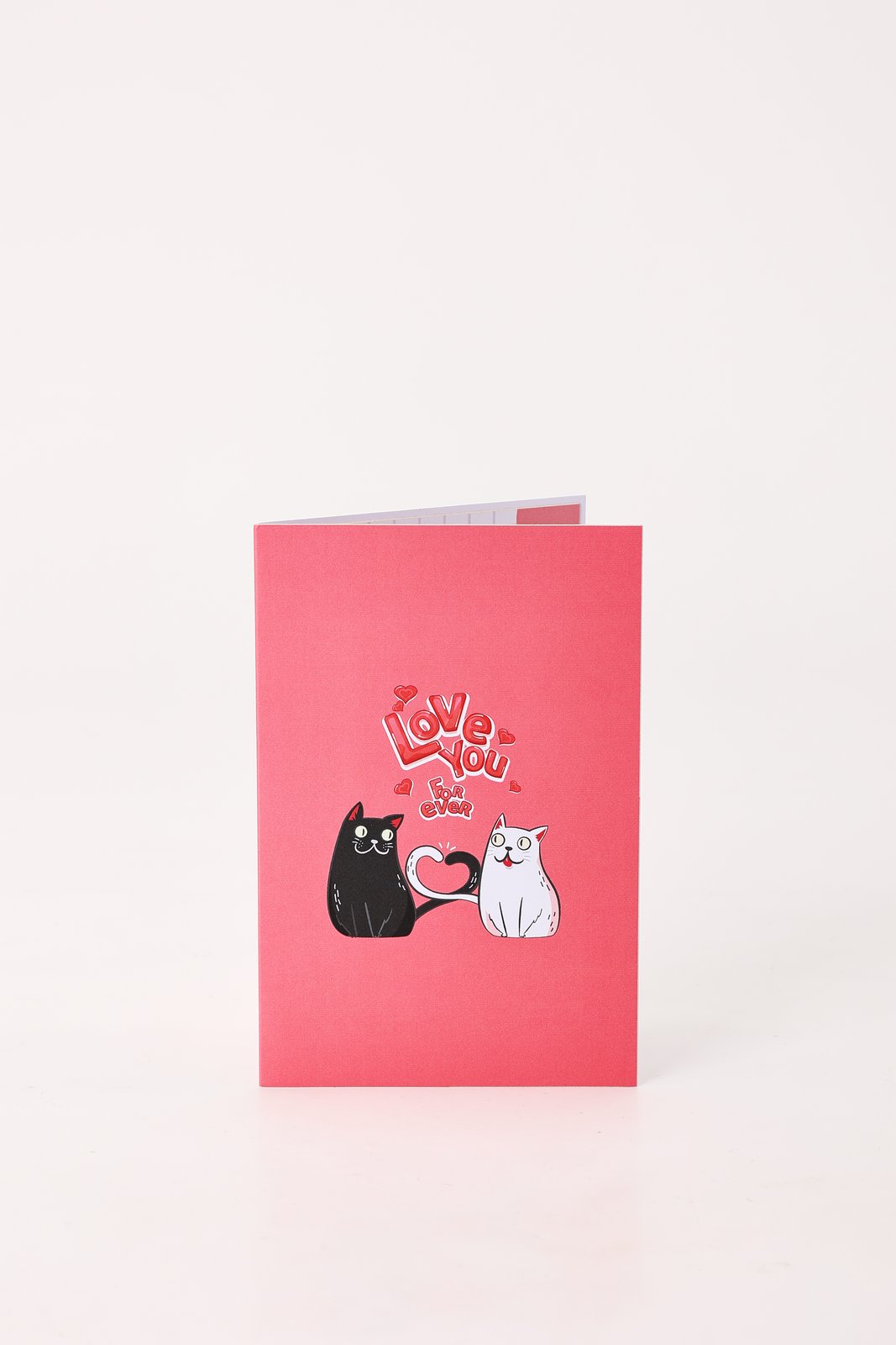 90° Valentine's Day Cat Greeting Card