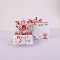 Pig Birthday Box Card