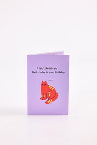 Cat Doesn't Care 90° 3D Pop Up Card