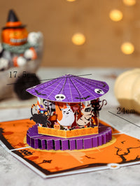 Halloween Spinning Cat 3D Pop Up Card