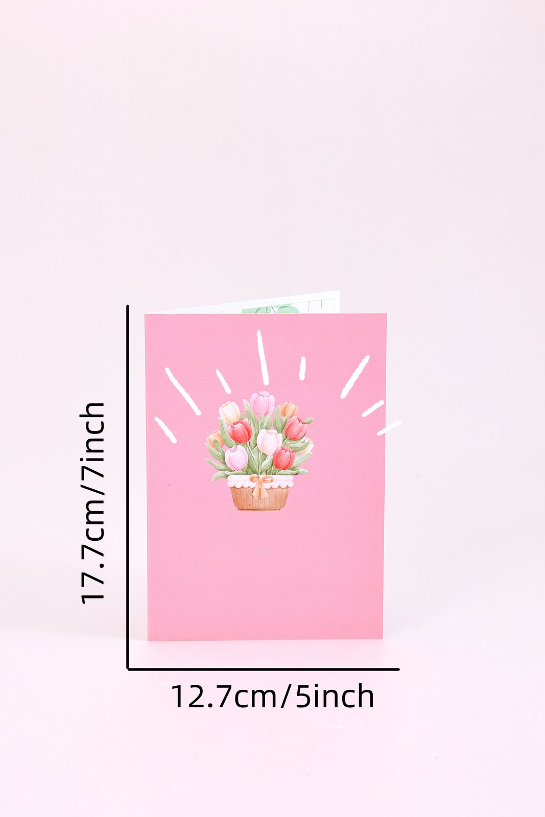 Tulip Flower Basket Greeting Card