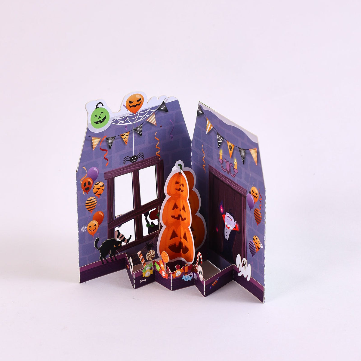 Halloween Pumpkin Open Door Card