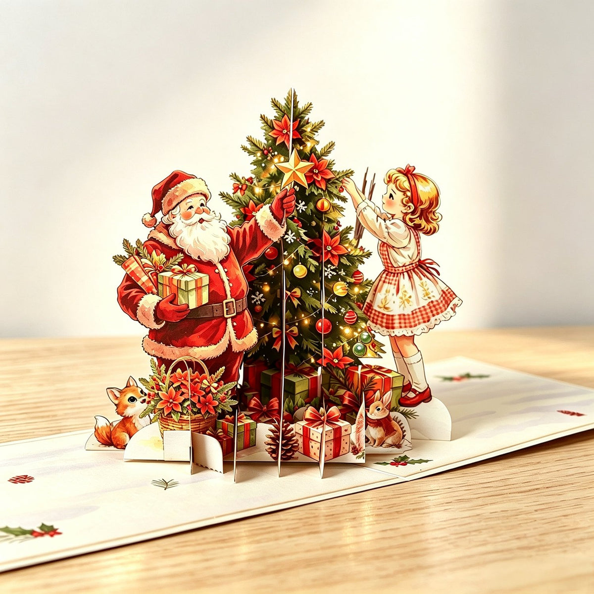 Red Christmas Tree Greeting Card