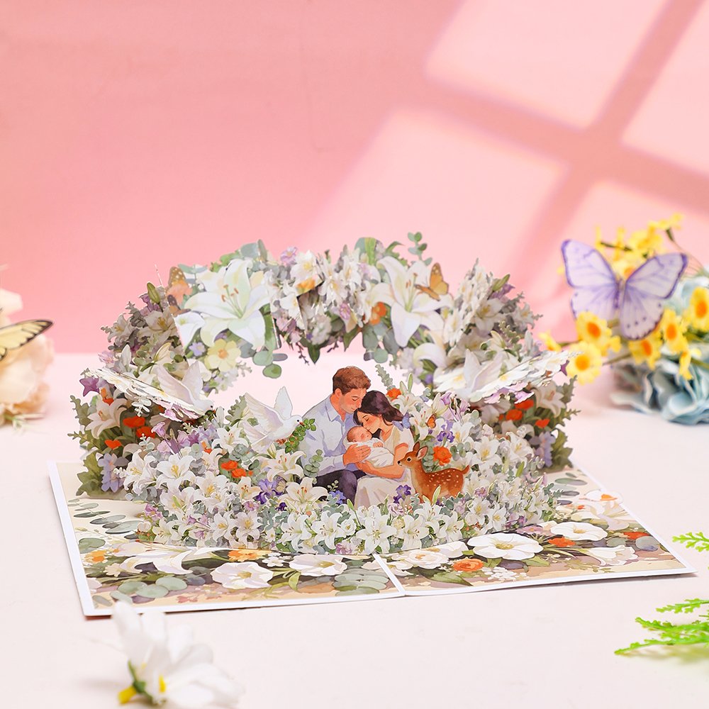 New Baby Welcome Flip Pop Up Card