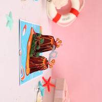 Volcano Dinosaur 3D Pop Up Card