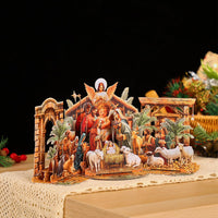 Palm Nativity Manger 3D Pop Up Card